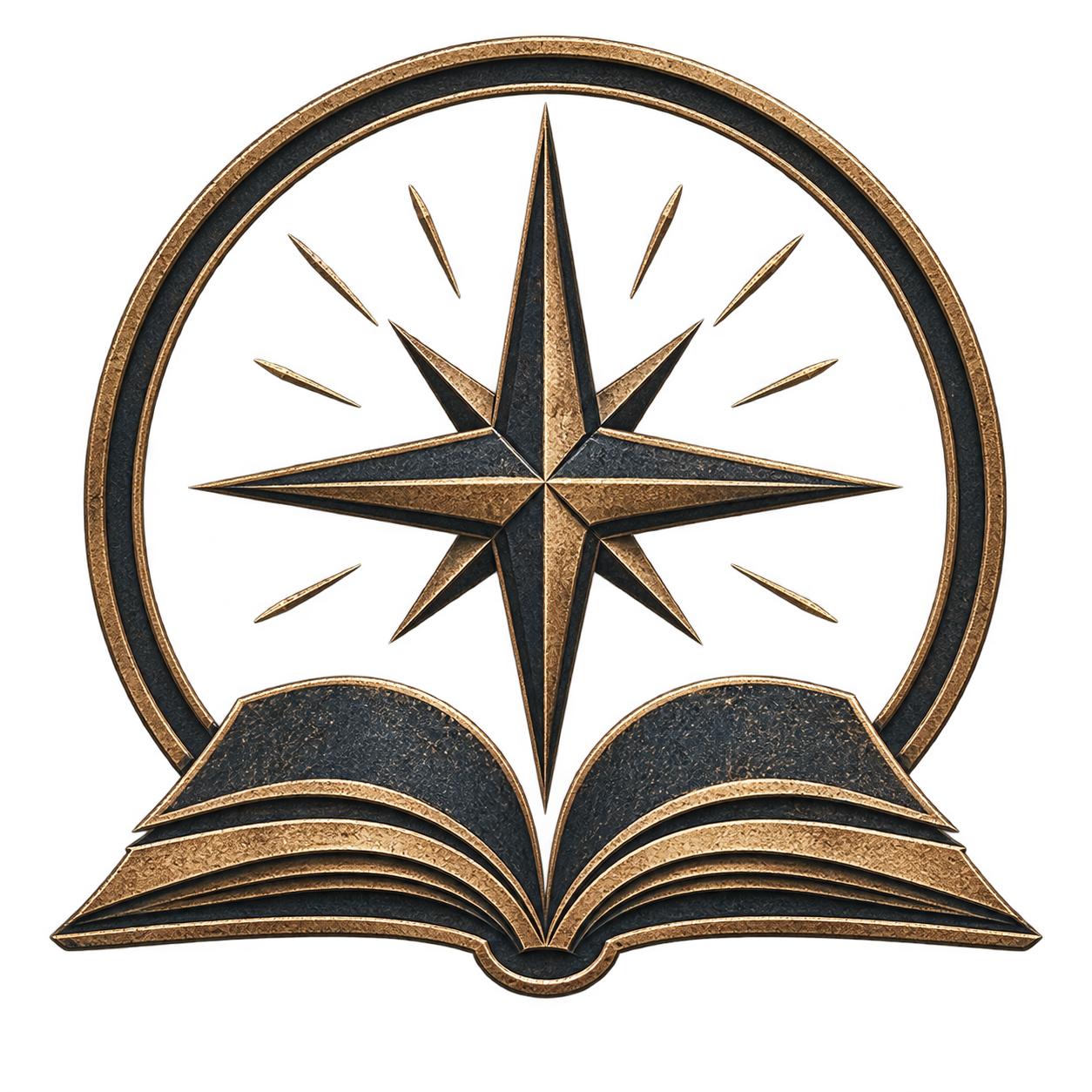 Beyond The Known logo featuring an open Bible and a golden compass star